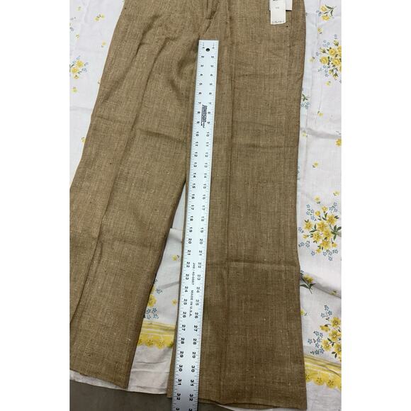 Lauren Ralph Lauren Westbury Linen Pants Earthtone Size 10 Wide Leg NWT - Picture 11 of 12